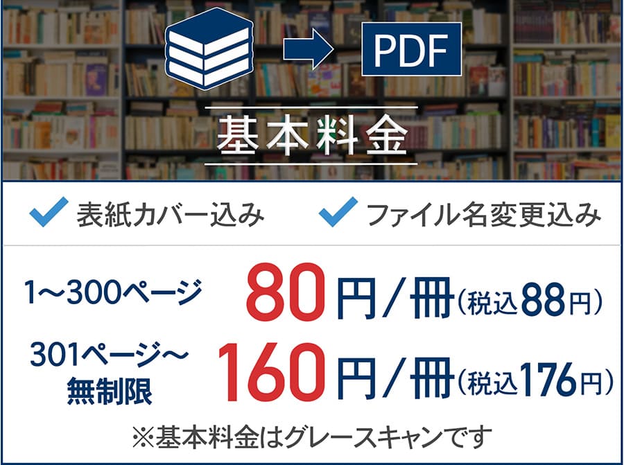 自炊代行の基本料金
